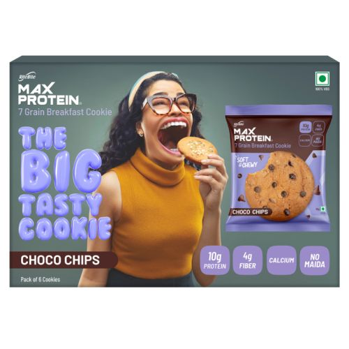 RiteBite Max Protein: Cookies Choco Chips [Pack of 6 ] - 330gm