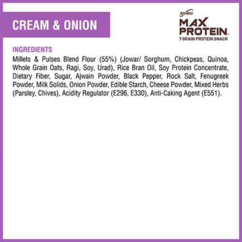 RiteBite Max Protein: Chips Cream & Onion [Pack of 3] - 360gm