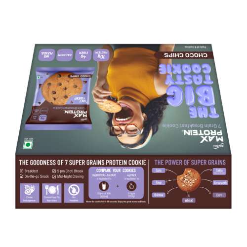 RiteBite Max Protein: Cookies Choco Chips [Pack of 6 ] - 330gm