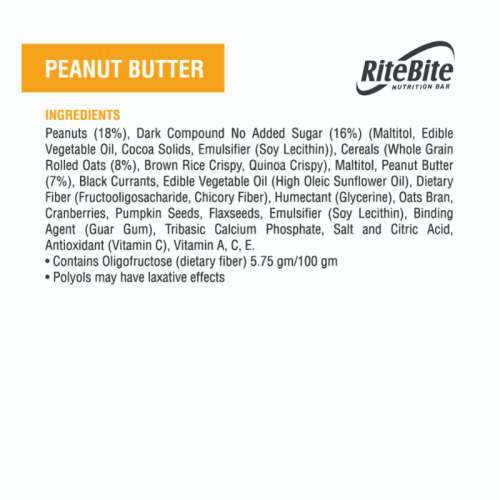 RiteBite Max Protein: Peanut Butter Bar [Pack of 12] - 480gm