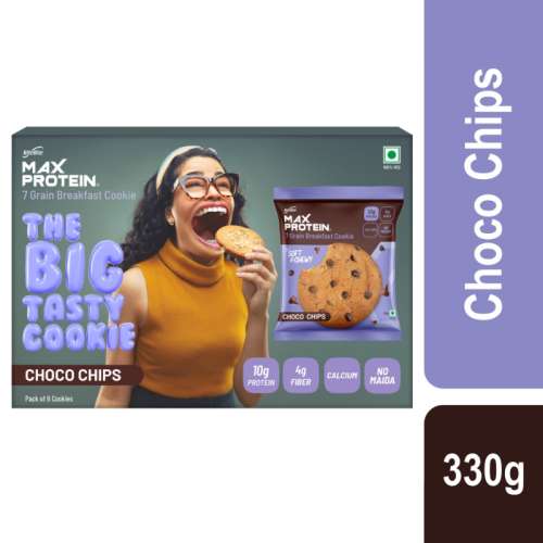 RiteBite Max Protein: Cookies Choco Chips [Pack of 6 ] - 330gm