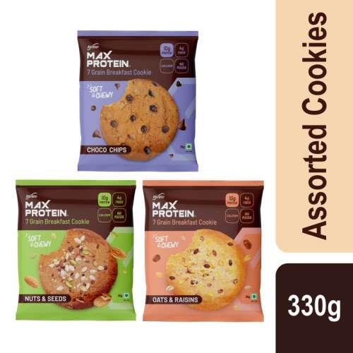RiteBite Max Protein: Cookies Assorted [Pack of 6 ] - 330gm