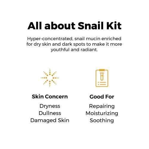 COSRX: All About Snail Skincare Mini Kit | 4Step Set | Snail Mucin | Barrier Repair | Hydration | 20ml+30ml|5ml+20g