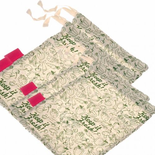 GOLI SODA: Keep It Fresh Reusable Cotton Produce Bags For Storage - Big Pack of 4