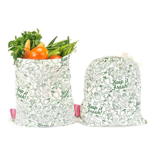 GOLI SODA: Keep It Fresh Reusable Cotton Produce Bags For Storage - Small Pack of 4