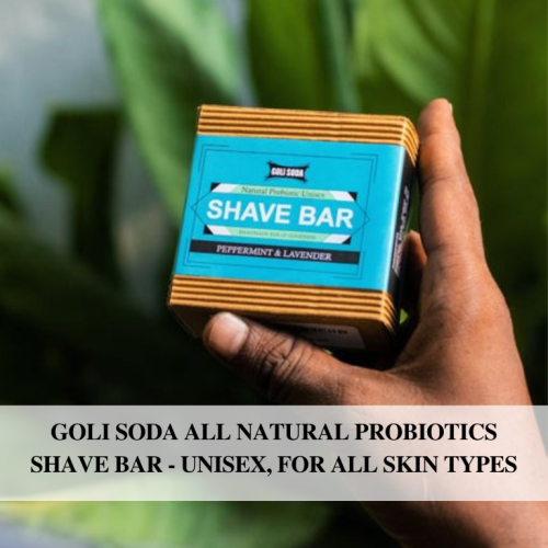 GOLI SODA: All Natural Probiotics Shave Bar - 90gm GOLI SODA: All Natural Probiotics Shave Bar - 90gm