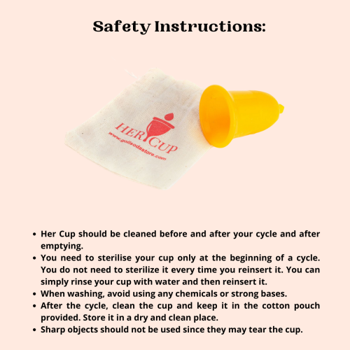 GOLI SODA: Her Cup Reusable Menstrual Cup for Women - Yellow