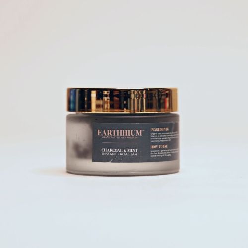 Earthhium: Charcoal & Mint Instant Facial Jar