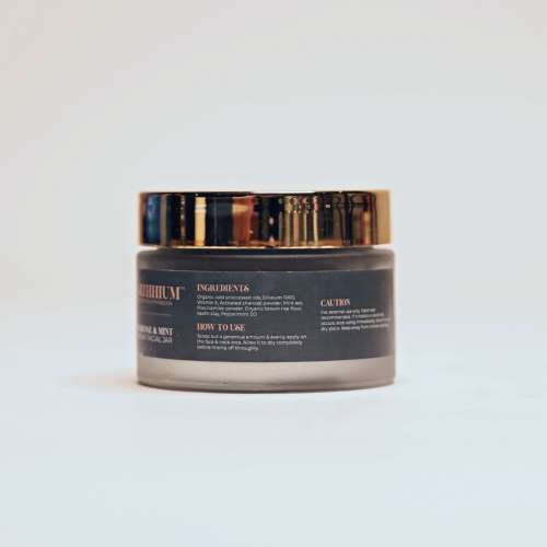 Earthhium: Charcoal & Mint Instant Facial Jar