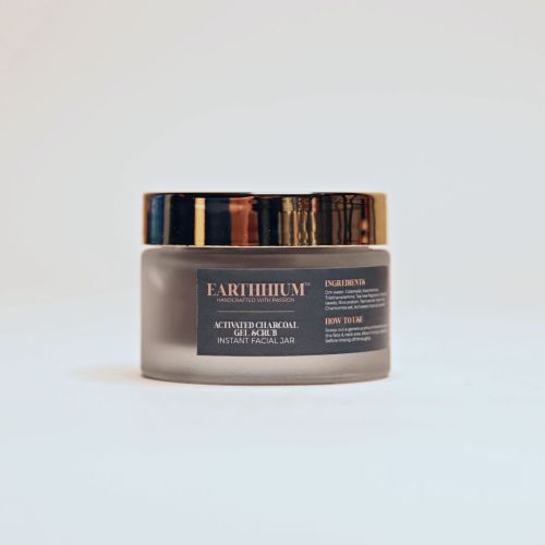 Earthhium: Activated Charcoal Gel Scrub Instant Facial Jar