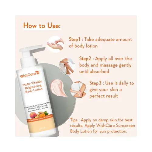 WishCare: Multi-Vitamin Brightening Body Lotion - 200ml