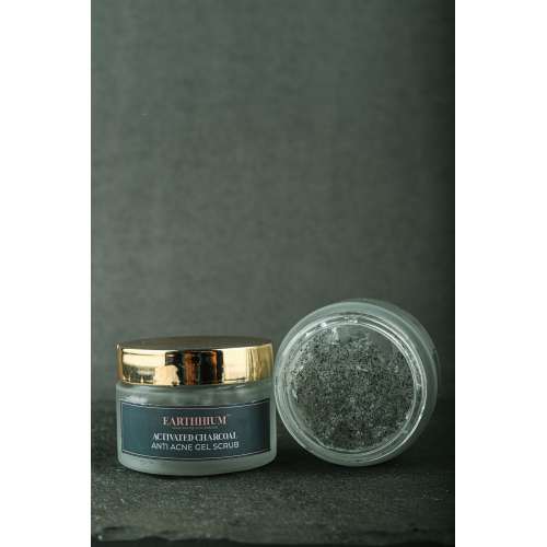 Earthhium: Activated Charcoal Gel Scrub Instant Facial Jar