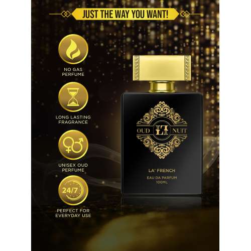 La' French: Oud Nuit Eau De Perfum for Men and Women - 100ml