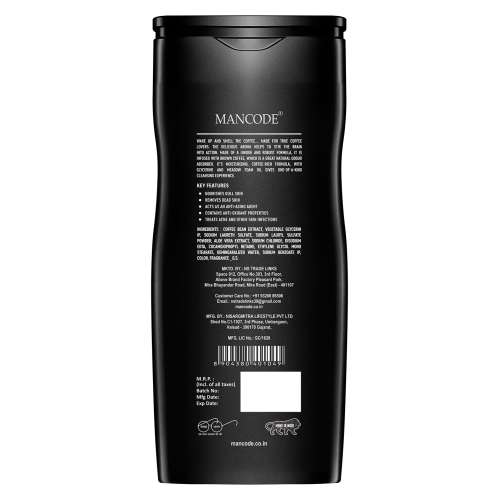 Mancode: Coffee Body Wash Shower Gel - 450ml