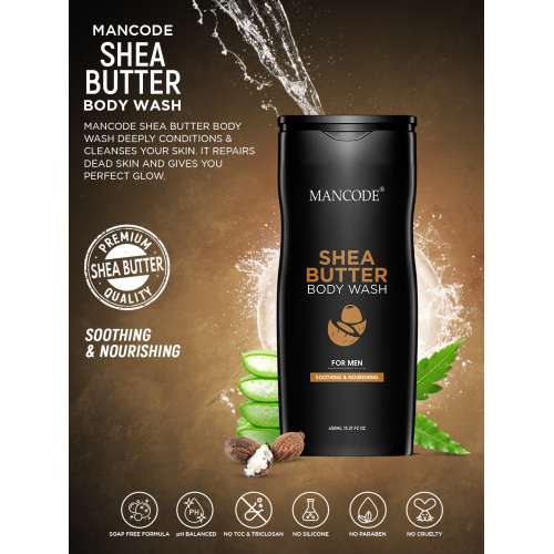 Mancode: Shea Butter Body Wash Shower Gel - 450ml