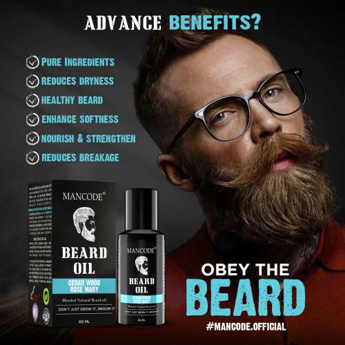 Mancode: Beard Oil - Cedar Wood & Rose Mary - 60ml