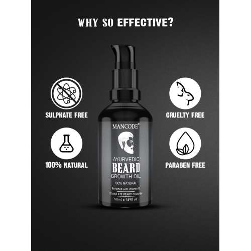 Mancode: Ayurvedic Beard Growth Oil for men - 50ml