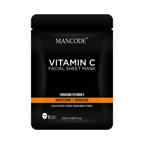 Mancode: Vitamin C Face Sheet Mask - Pack of 2 (25ml each)