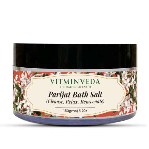 VITMINVEDA: Natural Parijat Bath Salt - 150 gm