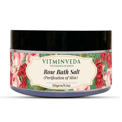 VITMINVEDA: Natural Rose Bath Salt - 150 gm