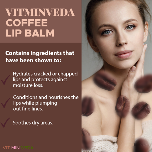 VITMINVEDA: Natural Coffee Lip Balm - 8 gm
