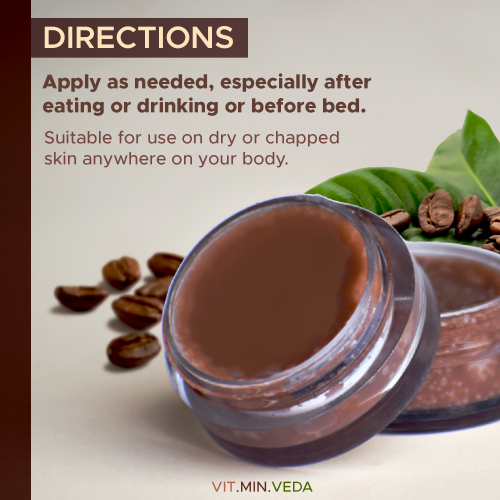 VITMINVEDA: Natural Coffee Lip Balm - 8 gm