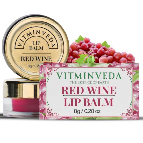 VITMINVEDA: Natural Red Wine Lip Balm - 8 gm