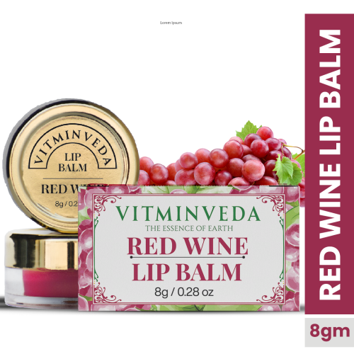 VITMINVEDA: Natural Red Wine Lip Balm - 8 gm