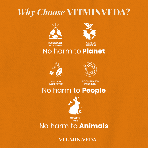 VITMINVEDA: Natural Orange Vitamin C Lip Balm - 8 gm