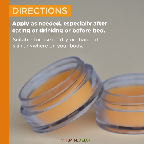 VITMINVEDA: Natural Orange Vitamin C Lip Balm - 8 gm