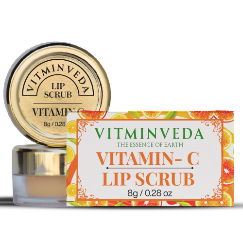 VITMINVEDA: Natural Orange Vitamin C Lip Scrub - 8 gm