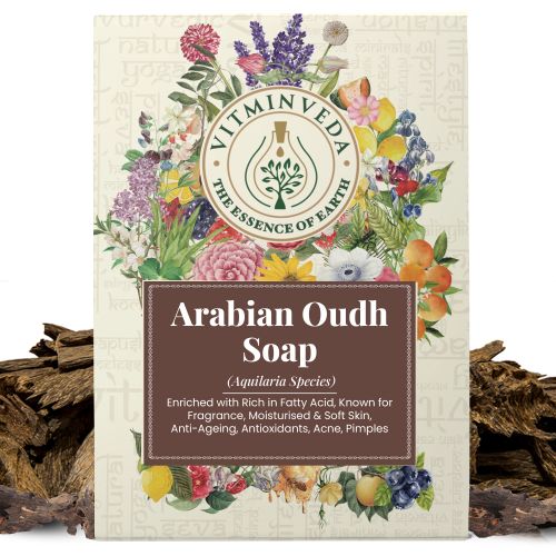 VITMINVEDA: Natural Oudh Herbal Soap Bar - 125 gm