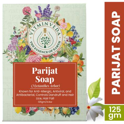 VITMINVEDA: Natural Parijat Herbal Soap Bar - 125 gm