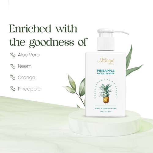Milagro Beauty: Pineapple Face Cleanser - 120gm Milagro Beauty: Pineapple Face Cleanser - 120gm