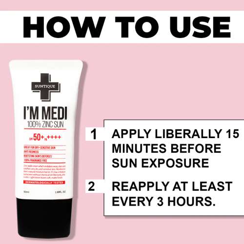 Suntique: Iâ€™M Medi 100% Zinc Sun SPF50+ PA++++ - 50ml