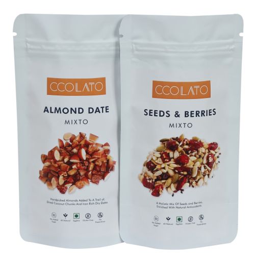 CCOLATO: Almond Date Mixto & Seeds & Berries Mixto - 100gm each