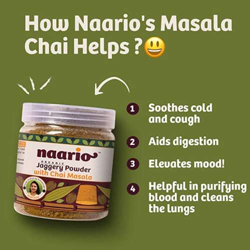Naario: Jaggery Powder with Chai Masala - 200 gm