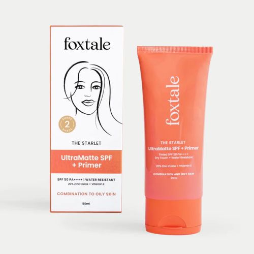 Foxtale: Ultra Matte SPF 50 PA++++ & Primer - Medium - 50ml Foxtale: Ultra Matte SPF 50 PA++++ & Primer - Medium - 50ml