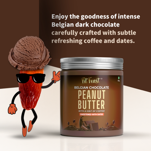 FitFeast: Belgian Chocolate Peanut Butter - 400gm