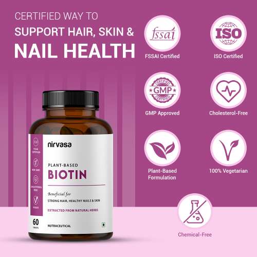 Nirvasa: Biotin Tablets - 60 Tablets Nirvasa: Biotin Tablets - 60 Tablets