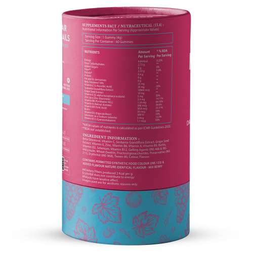 Nirvasa: Hair & Nail Gummies with Biotin - 60 Gummies