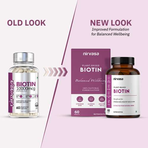 Nirvasa: Biotin Tablets - 60 Tablets Nirvasa: Biotin Tablets - 60 Tablets