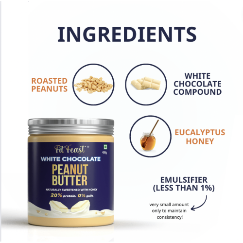 FitFeast: White Chocolate Peanut Butter - 400gm
