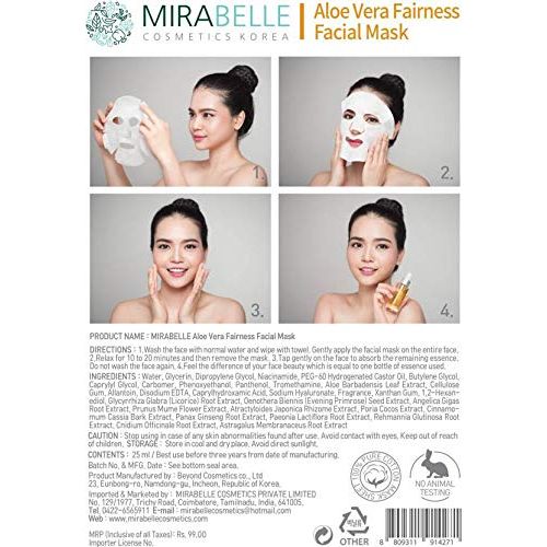 Mirabelle: Wine Facial Sheet Mask - 25ml