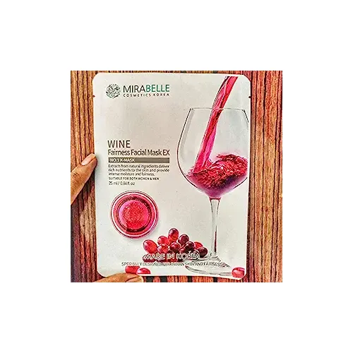 Mirabelle: Wine Facial Sheet Mask - 25ml