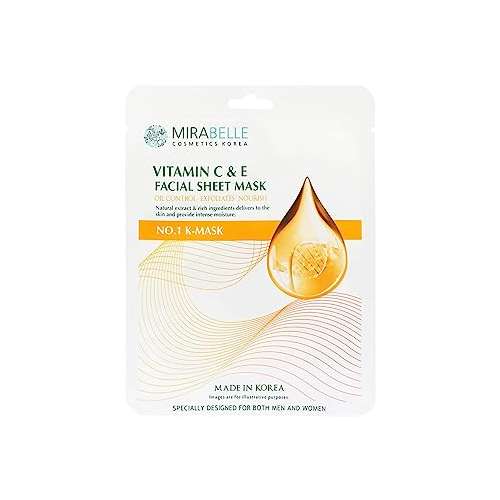 Mirabelle: Vitamin C & E Facial Sheet Mask - 25ml
