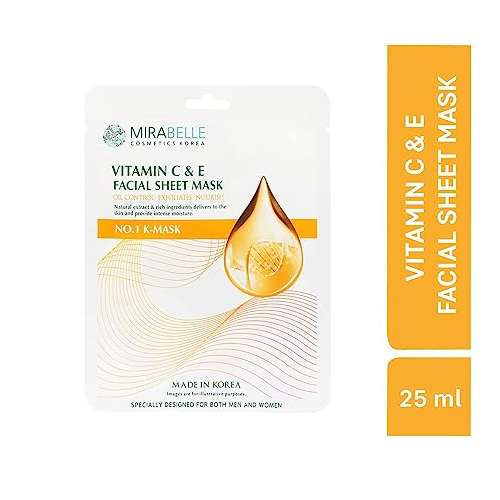 Mirabelle: Vitamin C & E Facial Sheet Mask - 25ml