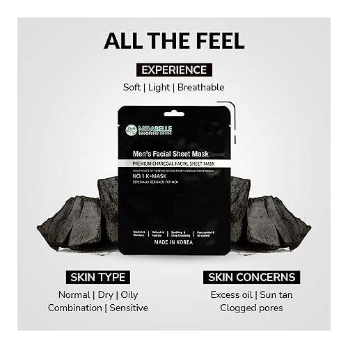 Mirabelle: Men's Facial Sheet Mask - 25ml