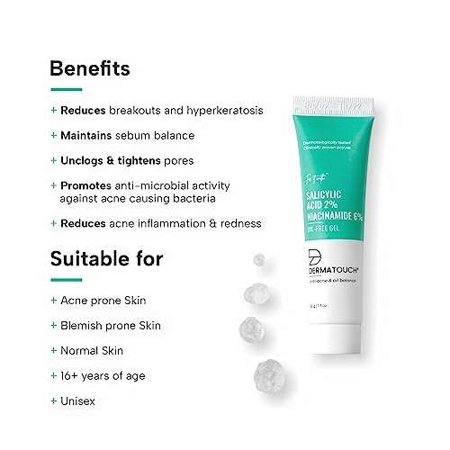 Dermatouch: Salicylic Acid 2% Niacinamide 6% Anti-Acne Oil Free Gel - 30gm