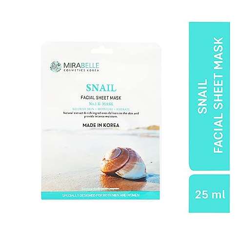 Mirabelle: Snail Facial Sheet Mask - 25ml